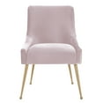 thumbnail image 2 of Beatrix Blush Velvet Side Chair with Gold Legs, 2 of 6