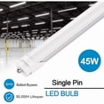 thumbnail image 4 of JESLED Single Pin T8 LED Tube Light 8ft Fa8 LED Bulbs, 45W 6500K Froted, 8-Pack, 4 of 5