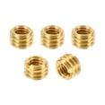 thumbnail image 1 of Unique Bargains Laiton Fileté Réparation Insert Écrou, 5 Pcs M6x1 à M4x0.7 Manchon Filetage Réducteur Vis Réducteur 4mm, 1 of 7