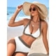 thumbnail image 1 of Conjunto de Bikini de punto para mujer, traje de baño de dos piezas con realce, cintura alta, color negro, 2024, 1 of 5