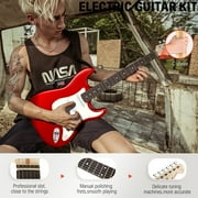 Donner 39 Electric Guitar Beginner Kit Solid Body Full Size Red HSS Pick Up for Starter, with Amplifier, Bag, Digital Tuner, Capo, Strap, String,Cable, Picks DST-102R