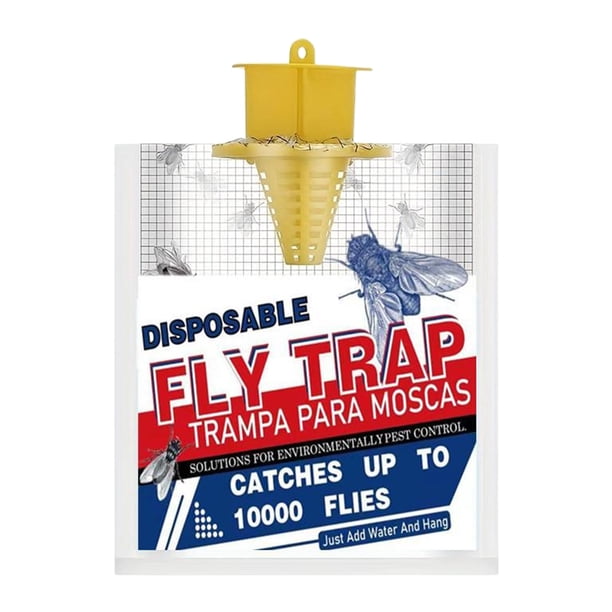 Ygjytge Atrapamoscas Desechable para Moscas Trampa No Tóxica para Exteriores (azul)