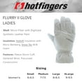 thumbnail image 4 of HOTFINGERS Flurry ll Ladies Alpine Sport Fabric Gloves, Color: White, Size: S, 4 of 5