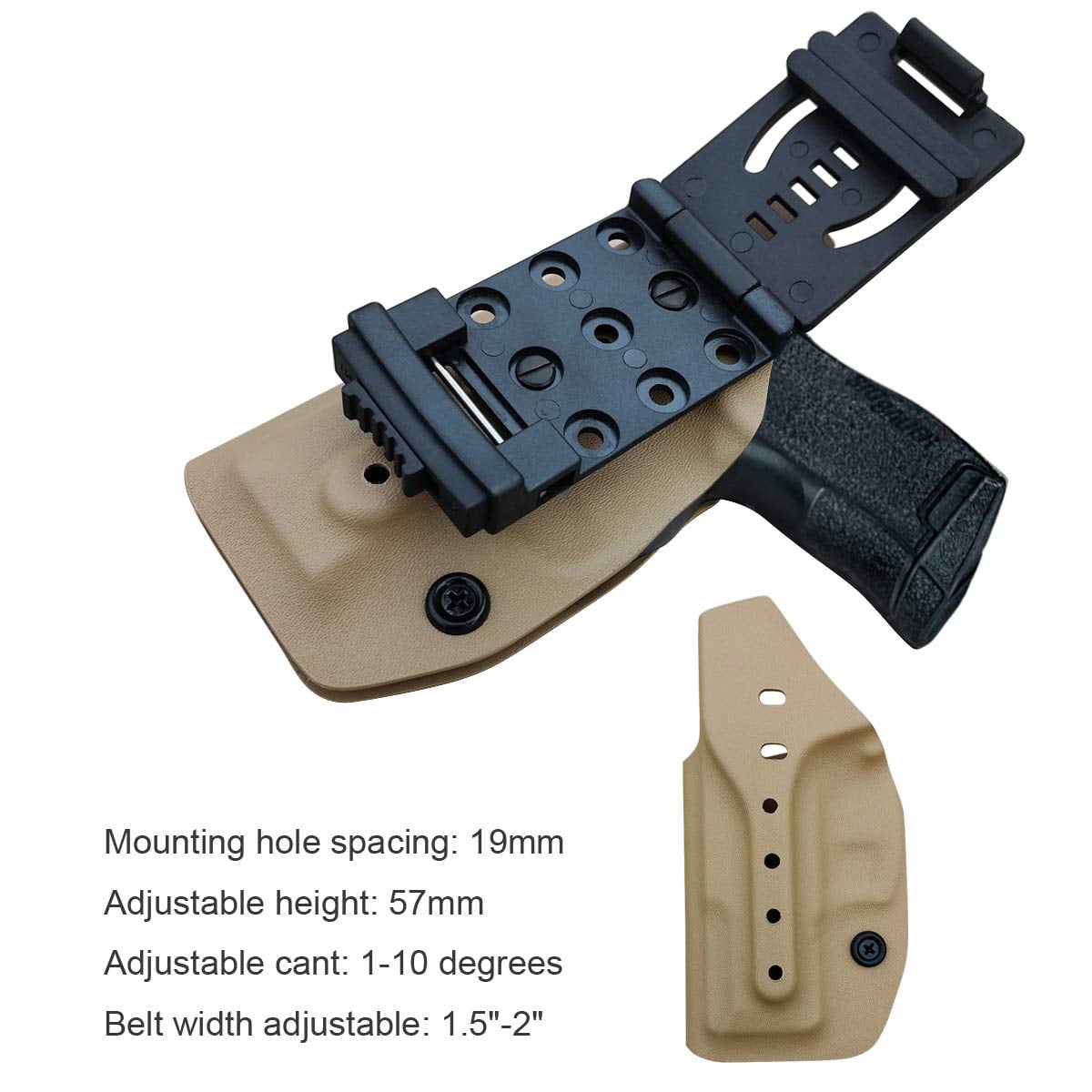Sig P365 Holsters, P365 Holsters OWB Kydex Holster Custom Fit: Sig P365 / P365 SAS / P365 X Holsters (Tan, Right Hand)