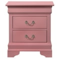thumbnail image 3 of Glory Furniture Louis Phillipe 2 Drawer Nightstand in Pink, 3 of 7