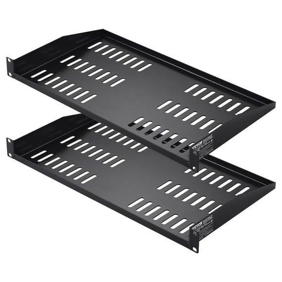 Estante para servidores VEVOR 1U, universal, ventilado, 10 cm, 50 kg, 19 pulgadas