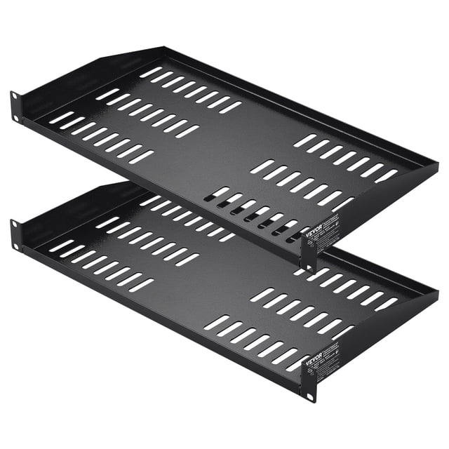 Estante para servidores VEVOR 1U, universal, ventilado, 10 cm, 50 kg, 19 pulgadas