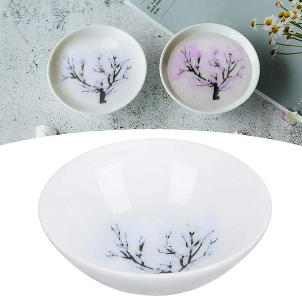 Tazón que Cambia de Color Con Temperatura, Flores de Cerezo Japonesas, Taza de Sake, Sopa de Porcelana, Salsa de Soja, Platos de Taza de Té para Servir Tazón de Té,