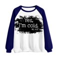 thumbnail image 4 of 2023 Chandail en Molleton de Mode pour Femmes 50 % de Rabais Liquidation T-shirt Imprimé Manches Longues Blouse Col Rond Hauts Décontractés Chandail en Molleton, 4 of 5