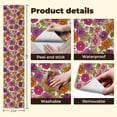 thumbnail image 5 of Peel and Stick Wallpaper Vibrant Floral Purple Pink Orange Flowers Spring Decor Wall Mural 23.6in x 9.8ft Self Adhesive Removable Wall Paper Renter Friendly Wallpaper for Nursery Bedroom Cabinets, 5 of 8