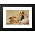 thumbnail image 2 of Narciso Sentenach 18x13 Black Modern Framed Museum Art Print Titled - Reclining Woman with Scissors, 2 of 5
