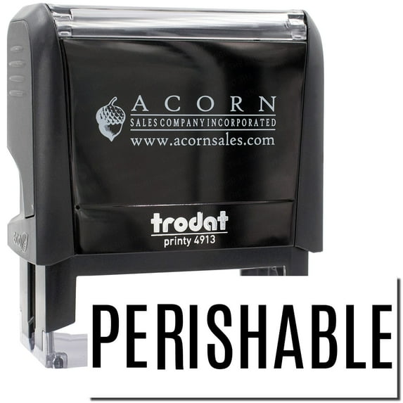 Large Self-Inking Perishable Stamp, Trodat Printy 4913, Press and Print Stamping, Impression Size 7/8" x 2-1/4", Up to 10,000 Impressions - Black Ink