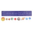 thumbnail image 1 of Wooden Solar System Board, Solar System Model Board English Names Composite Wood Smoothing Removable  For Party Yellow Sun, 1 of 8