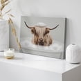 thumbnail image 3 of Wall26 Canvas Print Wall Art Funny Bathroom Decor Shetland Cow Nature Wilderness Photography Realism Modern Art Decora Multicolor Rustic Unframed Artwork for Bedroom - 16"x24", 3 of 5