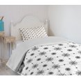 thumbnail image 4 of Ambesonne Compass Quilted Bedspread Set 2 Pcs, Windrose and Helms, Twin Size, Black White, 4 of 6