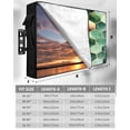 thumbnail image 7 of Outdoor TV Cover 40 to 43 Inch Weatherproof, Dark&nbsp;Green Marble Waterproof TV Screen Protector for Outside Decor with Zipper and Pocket 40"L x 25"H , Gold Hexagon Geometric Modern Pattern, 7 of 7