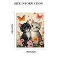 thumbnail image 3 of Shadudu Cute Kittens and Butterflies Canvas Decorative Print Painting Wall Art for Home Decor by Artist Buanfen Yu (16 x 20 in/12 x 16) 12x16 in, 3 of 5