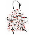 thumbnail image 1 of Love Apron, Lanterns and Heart for Valentine's Day Small Lamp Classic Antique, Unisex Kitchen Bib with Adjustable Neck for Cooking Gardening, Adult Size, Vermilion Scarlet, by Ambesonne, 1 of 4