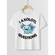 thumbnail image 1 of Animal Lover| Boys' "I Axolotl Questions" Cartoon Dinosaur Print Graphic T-Shirt - Soft Polyester Blend, Crew Neck, Short Sleeve, Machine Washable - Ideal for Spring/Summer/Fall, Dinosaur Room Decor, 1 of 6