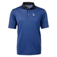 thumbnail image 2 of Men's Cutter & Buck Royal/Black Los Angeles Dodgers Virtue Eco Pique Micro Stripe Recycled Big & Tall Polo, 2 of 3