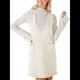 thumbnail image 1 of Vestido Corto de Punto Liso Sin Mangas con Cuello en V y Bolsillos para Mujer Albaricoque S, 1 of 10