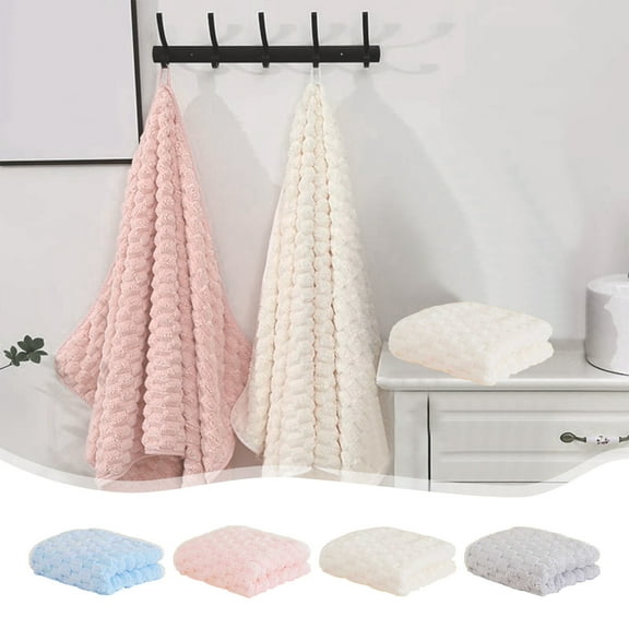 Clearance Under $5 Boovnll Hand Towels for Bathroom, 13x29" Super Soft & Absorbent Faux Fur Bubble Towels, Thicken Quick Dry Microfiber Hand Towels for Hotel, Pool, Spa, Beach, Daily Use, Towels