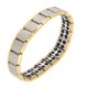 thumbnail image 3 of Pulsera de acero de titanio y germanio, joyería curativa para la salud con imán (dorado), 3 of 10