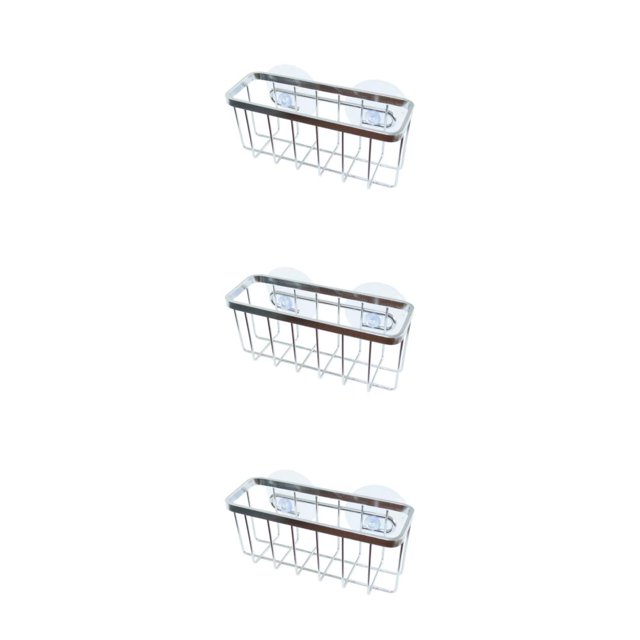 Billuyoard Estante de drenaje para fregadero, utensilios de cocina, cesta de almacenamiento de esponja de trapo, tela de acero inoxidable, estante Type1