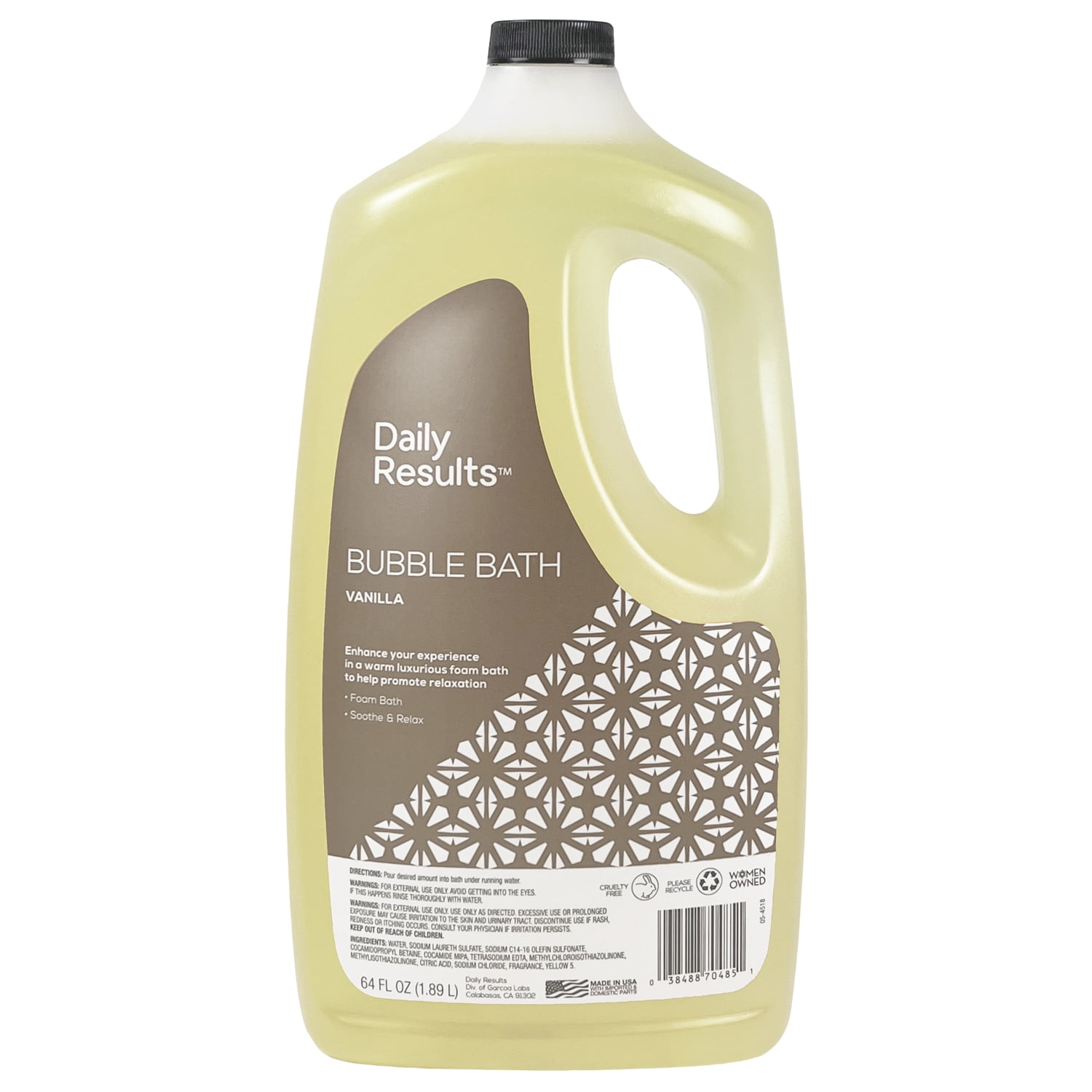 Daily Results Bubble Bath Vanilla, 64 fl oz