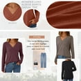 thumbnail image 3 of SUNBS Long Sleeve Shirts for Women Tops V Neck Casual Top Comfortable Shirt Soft Basic Tees Women Blouses, 3 of 8