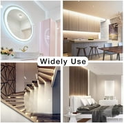DAYBETTER White LED Strip Light, 40ft Dimmable Bright, 6500K 24V 720 LEDs 2835 Tape Lights for Bedroom, Kitchen