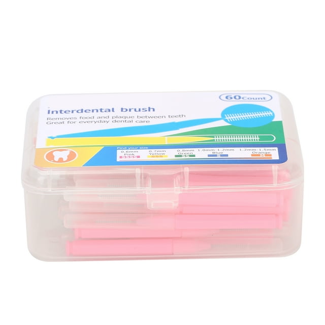 Cepillo Interdental De Ortodoncia 60 Unids/caja Cepillo Interdental De Ortodoncia Herramienta De Limpieza De Dientes Limpiador De Dientes Palillo De Dientes Rosa ANGGREK Otros