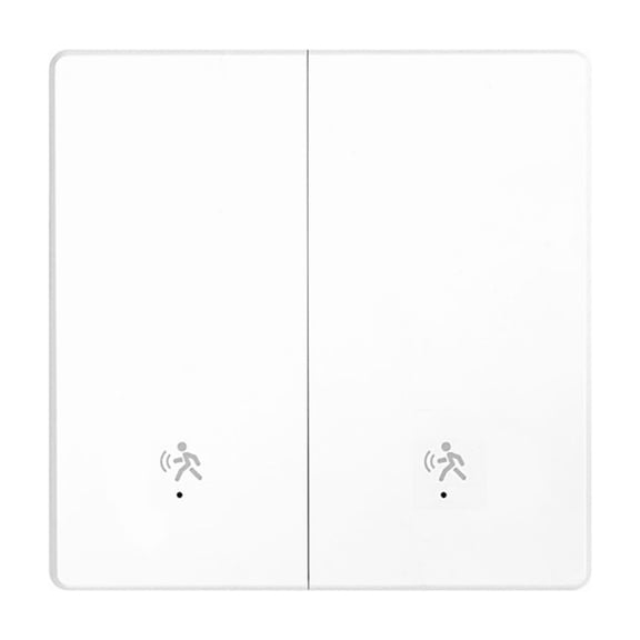Tuya Zigbee 10GHz Millimeter-Wave Presence Wall Switch, 2-Channel, 110-240V, 300W, App and Voice Control