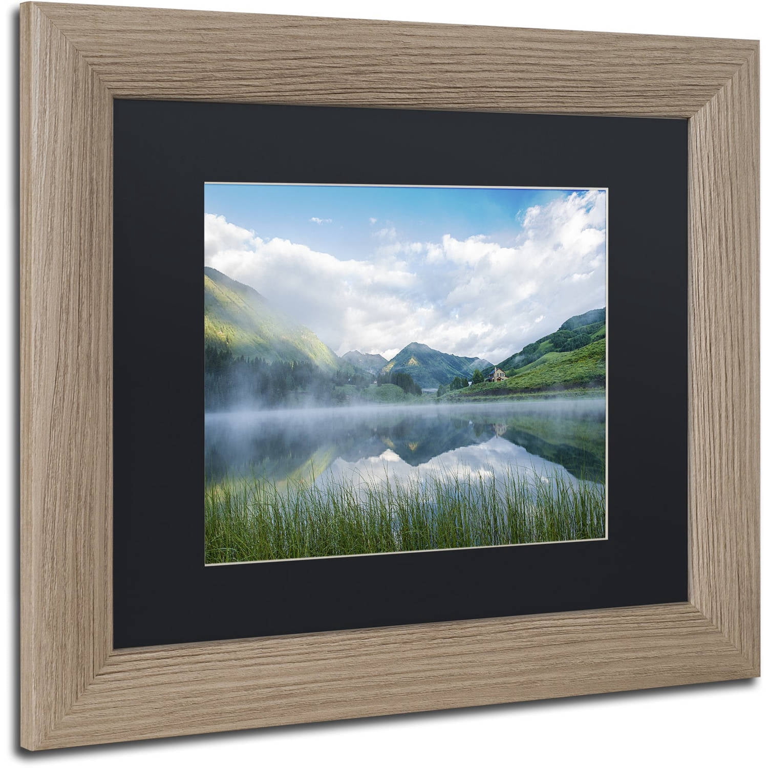 Trademark Fine Art "Fog in the Mirror" Canvas Art by Michael Blanchette Photography Black Matte, Birch Frame