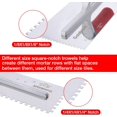 thumbnail image 3 of Goldblatt 2-Piece Notch Trowel Set, 1/8"X1/8" Square & 1/4"X1/4" Square, Made of Premium Stainless Steel with Soft Grip Handle, Perfect for Masonry Tile Work, 3 of 6