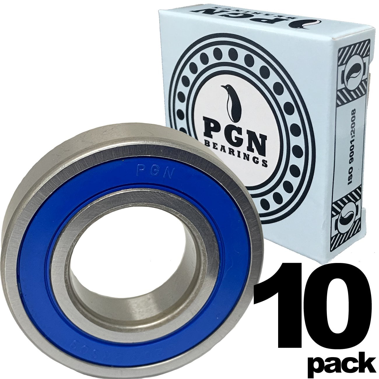 C3-30x62x16 2 Pack Lubricated PGN 6206-2RS Sealed Ball Bearing Chrome Steel 