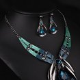 thumbnail image 6 of OPOLSKI 3Pcs Jewelry Set Adjustable Anti-fade Teardrop Necklace Drop Earrings Jewelry Set A, 6 of 7