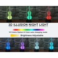 thumbnail image 3 of Luz nocturna Cello3d Illusion, 16 colores cambiantes, control táctil y remoto, decoración del hogar, lámpara LED para mesita de noche y escritorio, Navidad y cumpleaños., 3 of 5