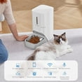 thumbnail image 3 of GHSDFBB Mangeoires Automatiques pour Chats, Distributeur de Nourriture Sèche pour Animaux de 4 L avec Bol en Acier Inoxydable 2,4 g et Couvercle à Verrouillage à Torsion, Distributeur de Nourriture pour Animaux avec Minuterie pour 1 à 10 Repas par Jour et Appel de Repas pendant 30 s pour Grange, 3 of 7