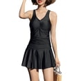 thumbnail image 1 of Soidarity Traje de baño duradero y de secado rápido para mujer, traje de baño cómodo y modesto, traje de baño elegante para mujer Traje de baño negro XXXL, 1 of 6