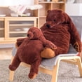 thumbnail image 7 of Giant Bear Stuffed Animal Plush, Simulation Plush Toys Djungelskog Brown Plush Teddy Bear Toys for Kids Girls, Valentine's Day Birthday Big Gifts (60cm), 7 of 7