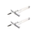 thumbnail image 1 of 2 cepillos para rímel, cepillos para cejas y pestañas, aplicadores de varitas para rímel, cepillos para ojos, cepillos cosméticos portátiles con tapa para viajes, blanco, 1 of 5