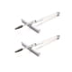 thumbnail image 1 of 2 cepillos para rímel, cepillos para cejas y pestañas, aplicadores de varitas para rímel, cepillos para ojos, cepillos cosméticos portátiles con tapa para viajes, blanco, 1 of 5