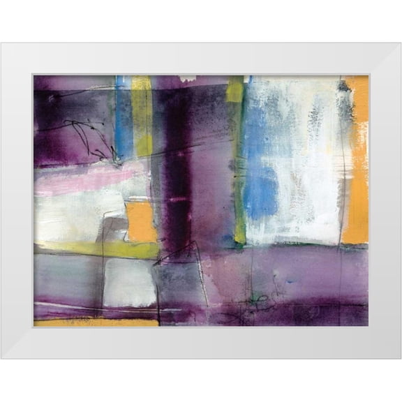 Goldberger, Jennifer 14x12 White Modern Wood Framed Museum Art Print Titled - Vibrant Rhythm II
