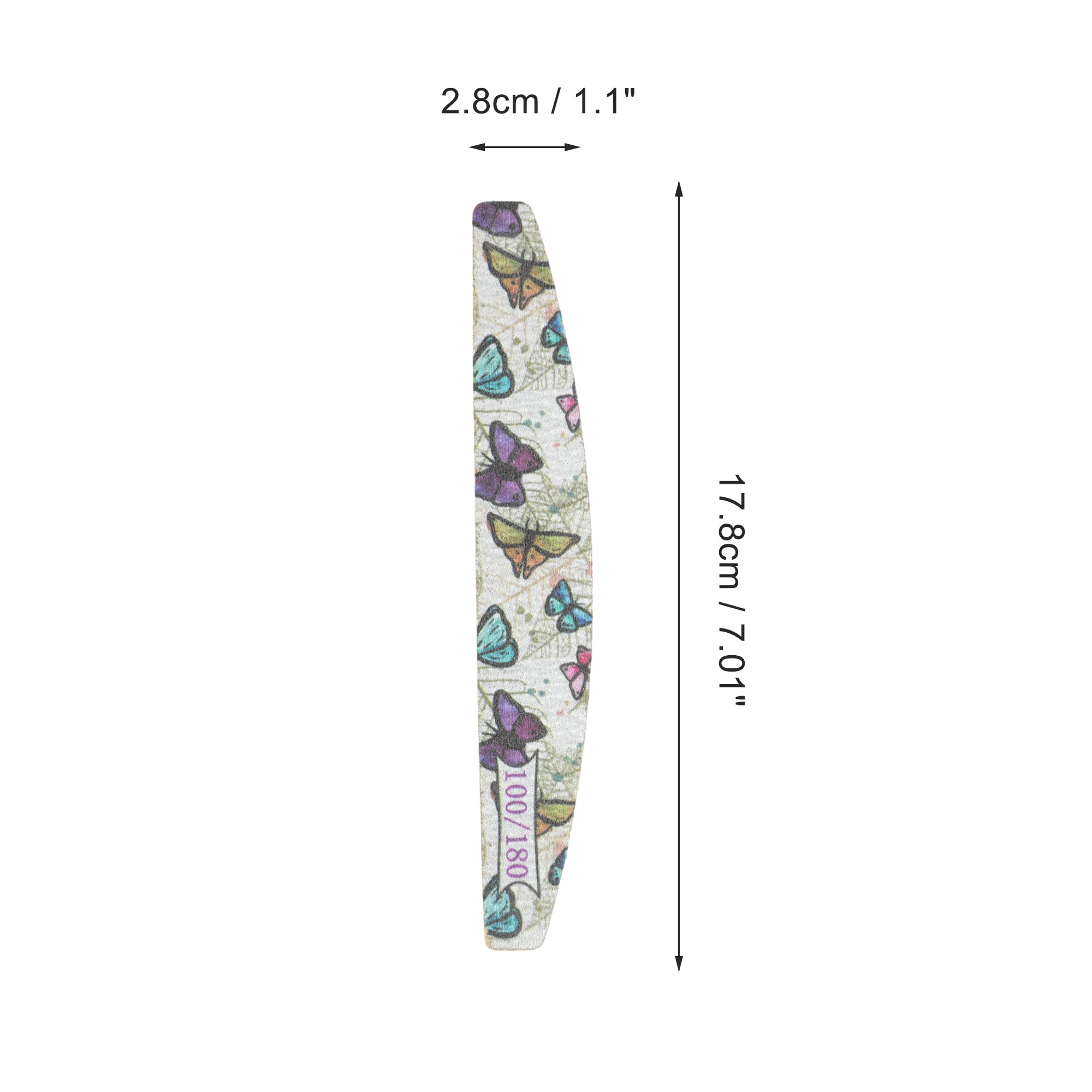 Unique Bargains Half-moon HD-001 Nail Files 5 Pcs Colorful [Half-moon HD-006]