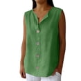 thumbnail image 3 of TAGOLD Womens Round-Neck Tank Top Solid Color Neck Loose Casual Summer Tank Top, 3 of 5