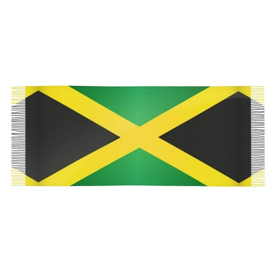 Women Jamaica Flag Scarfs Large Warm Soft Shawls Wraps