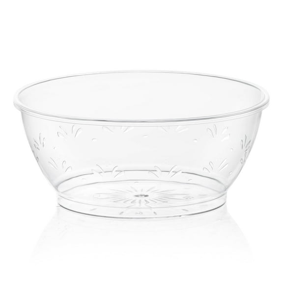 Smarty 10 oz. Clear Floral Round Disposable Plastic Soup Bowls 240ct