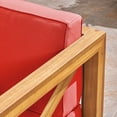thumbnail image 3 of Jopath Outdoor Club Chair with Slatted Seating and Cross-Back, Accent Chair with Cushion for Patio Balcony Garden Teak, 3 of 9