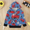 thumbnail image 2 of Byoo Toddler Boys Hoodies Car Painted Casual Zip Up Full Sleeve Hooded Sweatshirts Daily Loose Comfort Pullover Top, 2 of 3